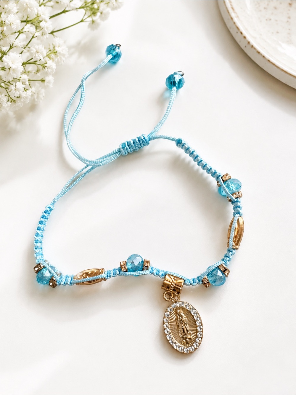 Heavenly Blue Virgen Bracelet – Adjustable